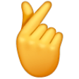 Hand With Index Finger And Thumb Crossed on Samsung One UI