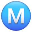 Circled Latin Capital Letter M on Samsung One UI