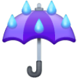Umbrella With Rain Drops on Samsung One UI