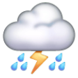 Cloud With Lightning And Rain on Samsung One UI