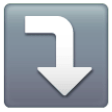 Arrow Pointing Rightwards Then Curving Downwards on Samsung One UI