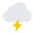 Cloud With Lightning on Tossface