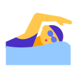 Woman Swimming on Tossface