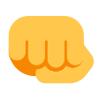 Fisted Hand Sign on Tossface