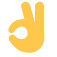 Ok Hand Sign on Tossface