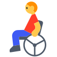 Man In Manual Wheelchair on Tossface