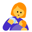Woman Feeding Baby on Tossface