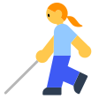 Woman With White Cane on Tossface