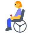 Woman In Motorized Wheelchair on Tossface