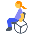 Woman In Manual Wheelchair on Tossface