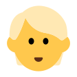 Person With Blond Hair on Tossface
