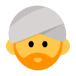 Man Wearing Turban on Tossface