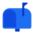 Closed Mailbox With Raised Flag on Tossface