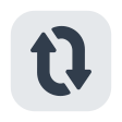 Clockwise Downwards And Upwards Open Circle Arrows on Tossface