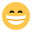 Grinning Face With Smiling Eyes on Tossface
