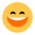 Smiling Face With Open Mouth And Smiling Eyes on Tossface