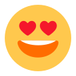 Smiling Face With Heart-shaped Eyes on Tossface
