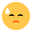 Face With Cold Sweat on Tossface