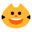 Smiling Cat Face With Open Mouth on Tossface