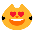 Smiling Cat Face With Heart-shaped Eyes on Tossface