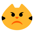 Pouting Cat Face on Tossface