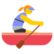 Woman Rowing Boat on Tossface