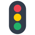 Vertical Traffic Light on Tossface