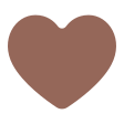 Brown Heart on Tossface