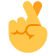 Hand With Index And Middle Fingers Crossed on Tossface