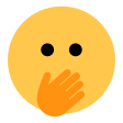 Smiling Face With Smiling Eyes And Hand Covering Mouth on Tossface