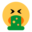 Face With Open Mouth Vomiting on Tossface