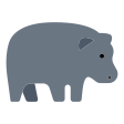 Hippopotamus on Tossface