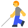 Person With White Cane on Tossface