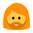 Woman: Beard on Tossface