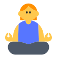 Woman In Lotus Position on Tossface