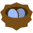 Nest With Eggs on Tossface