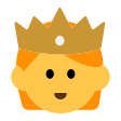 Person With Crown on Tossface