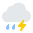 Cloud With Lightning And Rain on Tossface