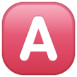 Negative Squared Latin Capital Letter A on WhatsApp