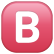 Negative Squared Latin Capital Letter B on WhatsApp