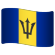 Barbados Flag on WhatsApp
