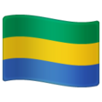 Gabon Flag on WhatsApp