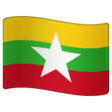 Myanmar (burma) Flag on WhatsApp