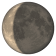 Waning Crescent Moon Symbol on WhatsApp
