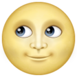 Full Moon With Face on WhatsApp