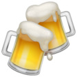 Clinking Beer Mugs on WhatsApp