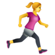 Woman Running Facing Right on WhatsApp