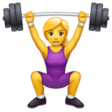 Woman Lifting Weights on WhatsApp