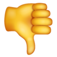 Thumbs Down Sign on WhatsApp