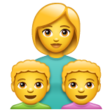 Family: Woman, Boy, Boy on WhatsApp